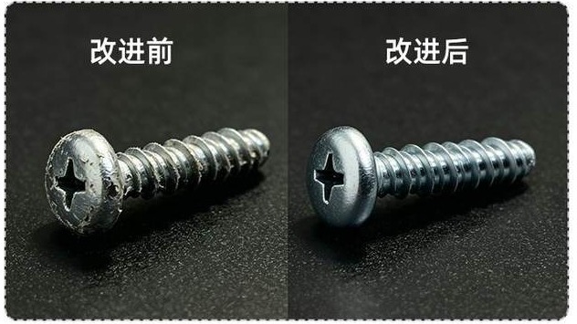 十字槽盘头平尾自攻螺钉 改良前后对比